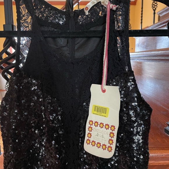 Chelsea & Violet black Sequins mini Dress - Picture 3 of 4